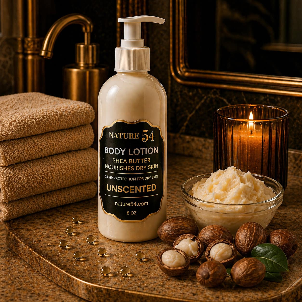 Unscented Body Lotion with Shea Butter — 8 oz